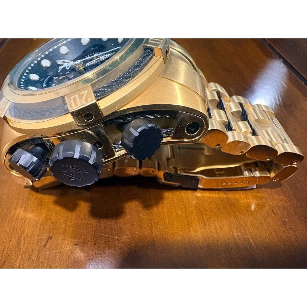 Invicta Reserve Bolt Zeus 12737 Swiss Chronograph Gold Black 53mm Watch